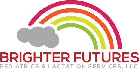 Brighter Futures Pediatrics Logo. A cloud with a rainbow.